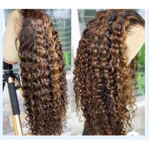 Body Wave Wig Ombre Highlight 13x4 Lace Front Human Hair Wigs Preplucked Brazilian virgin  Colored Middle Part Wig